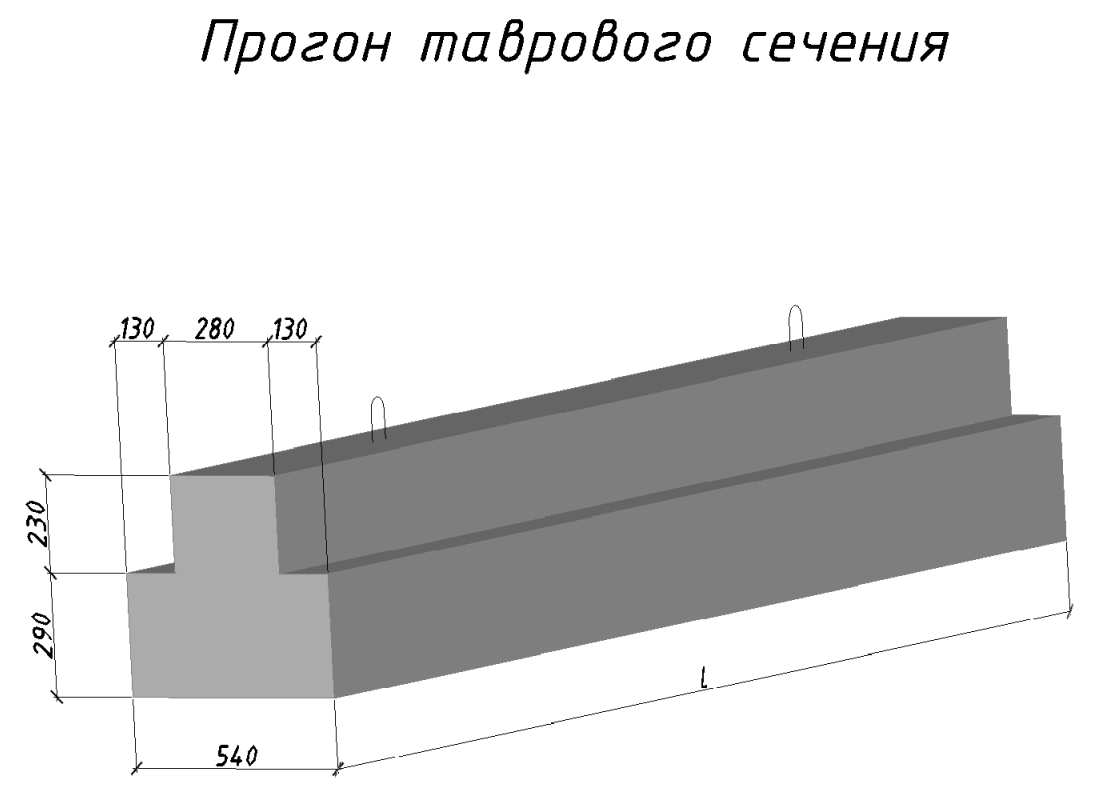 Прогон железобетонный 7.5 метров