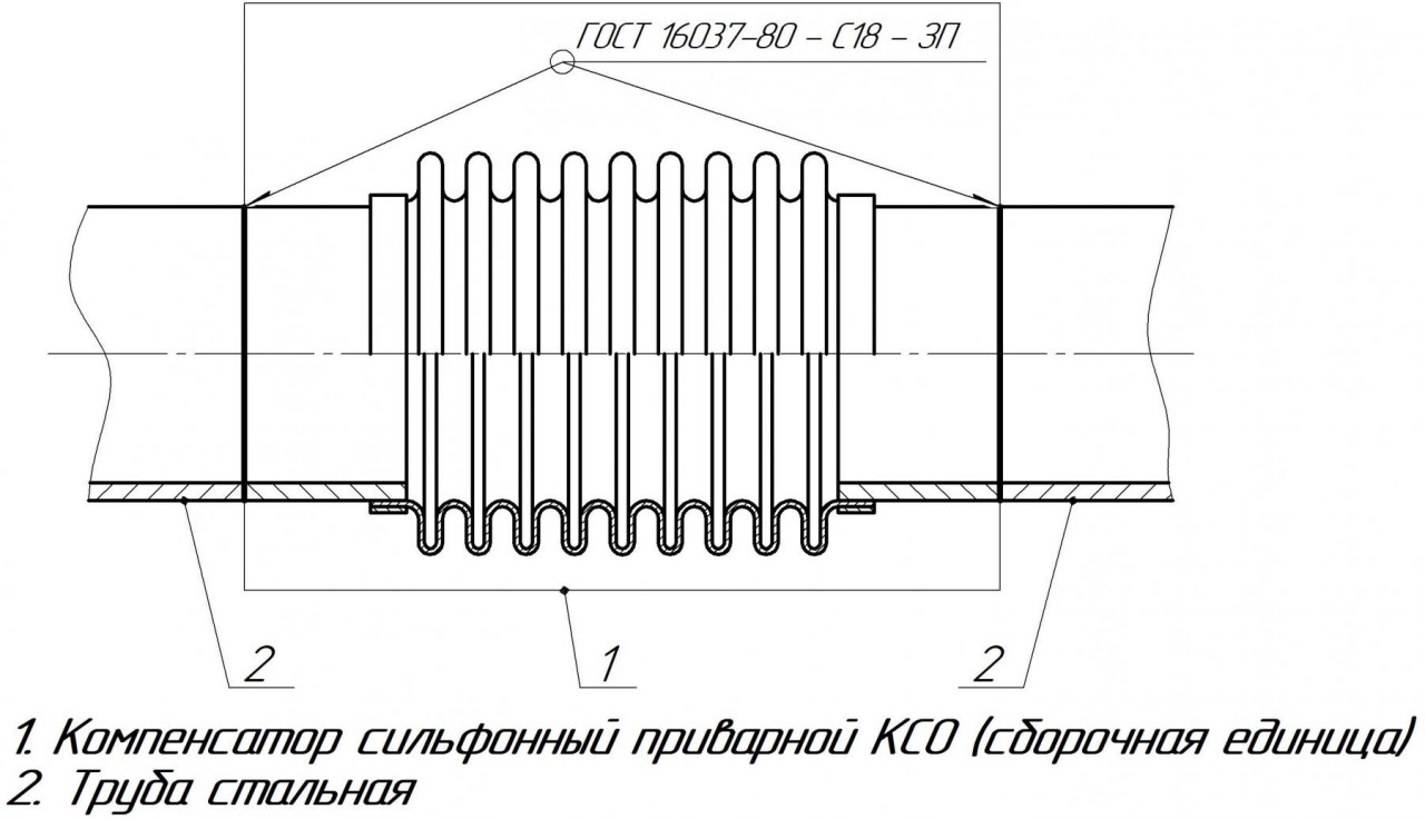 Сильфонная муфта чертеж