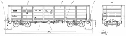 Полувагон 12 9853 чертеж